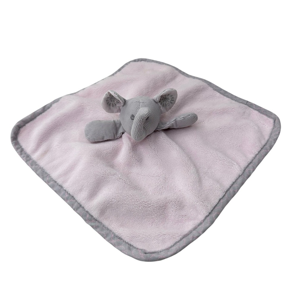 Koala Baby Elephant Lovey Security Blanket Pink Grey Corduroy Plush Toy AD12344